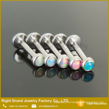 Sortierte Opal Farben synthetische Feueropal intern Gewinde Lip Ring